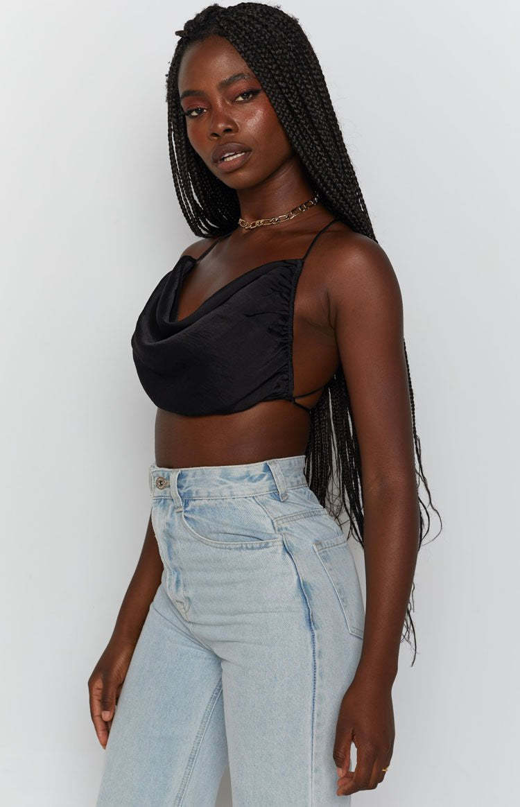Lioness Born To Be Wild Crop Top Black-Vavasi.All Rights Reserved.