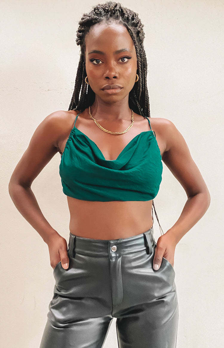 Lioness Born To Be Wild Crop Top Forest Green-Vavasi.All Rights Reserved.