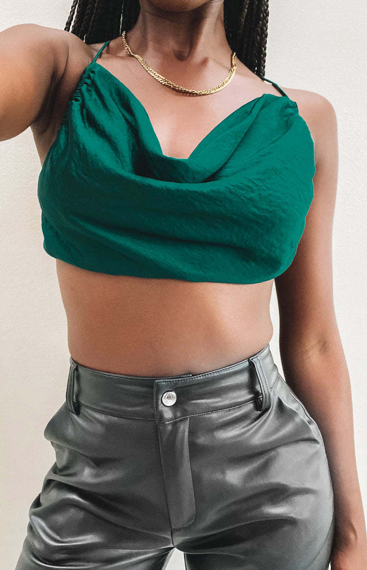 Lioness Born To Be Wild Crop Top Forest Green-Vavasi.All Rights Reserved.