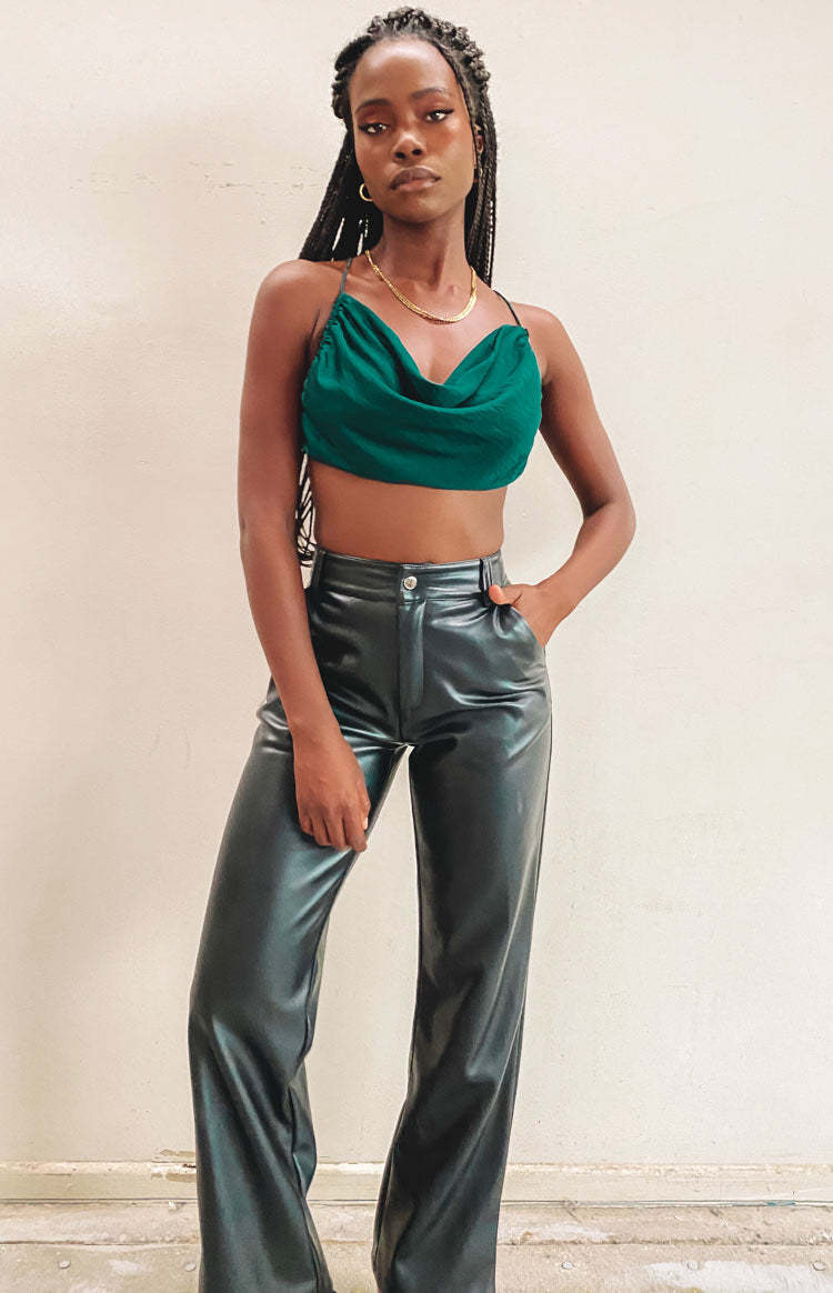Lioness Born To Be Wild Crop Top Forest Green-Vavasi.All Rights Reserved.