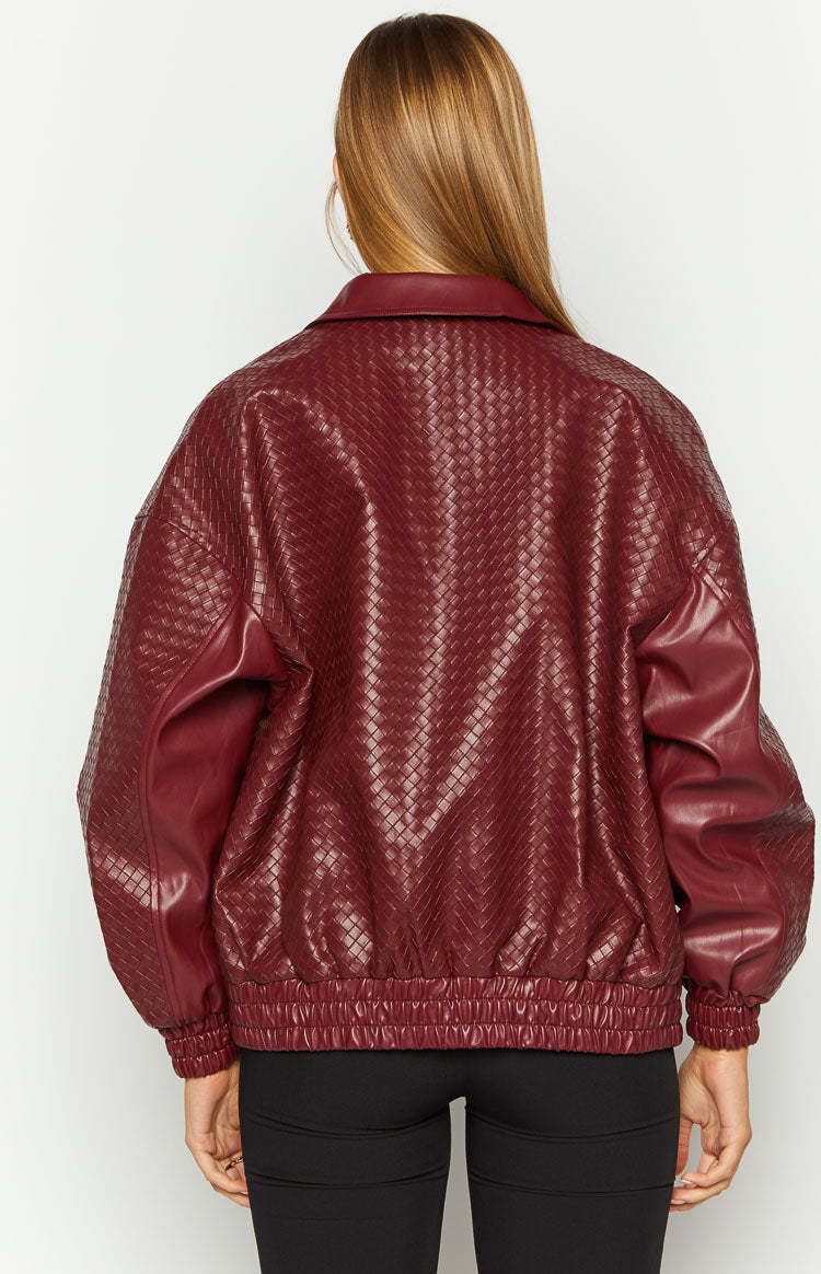 Lioness Kenny Burgundy Bomber Jacket-Vavasi.All Rights Reserved.