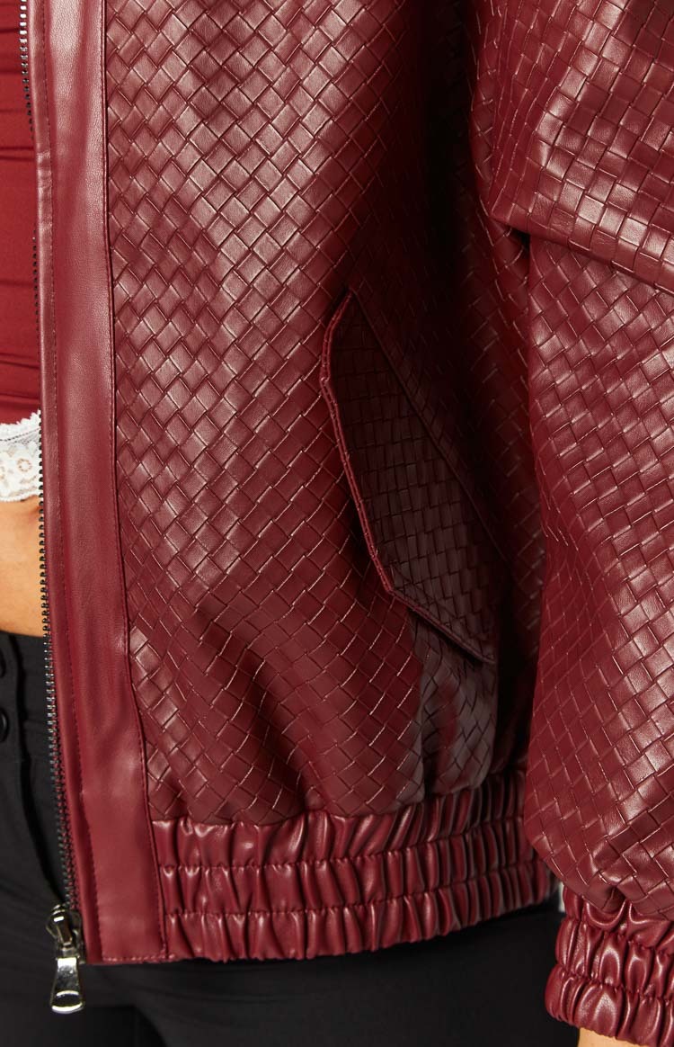 Lioness Kenny Burgundy Bomber Jacket-Vavasi.All Rights Reserved.