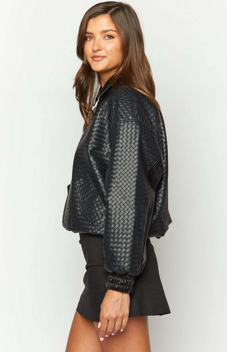 Lioness Kenny Onyx Bomber Jacket-Vavasi.All Rights Reserved.
