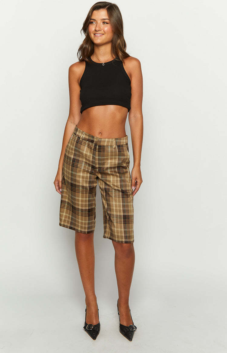 Lioness Kurt Chocolate Check Culottes-Vavasi.All Rights Reserved.
