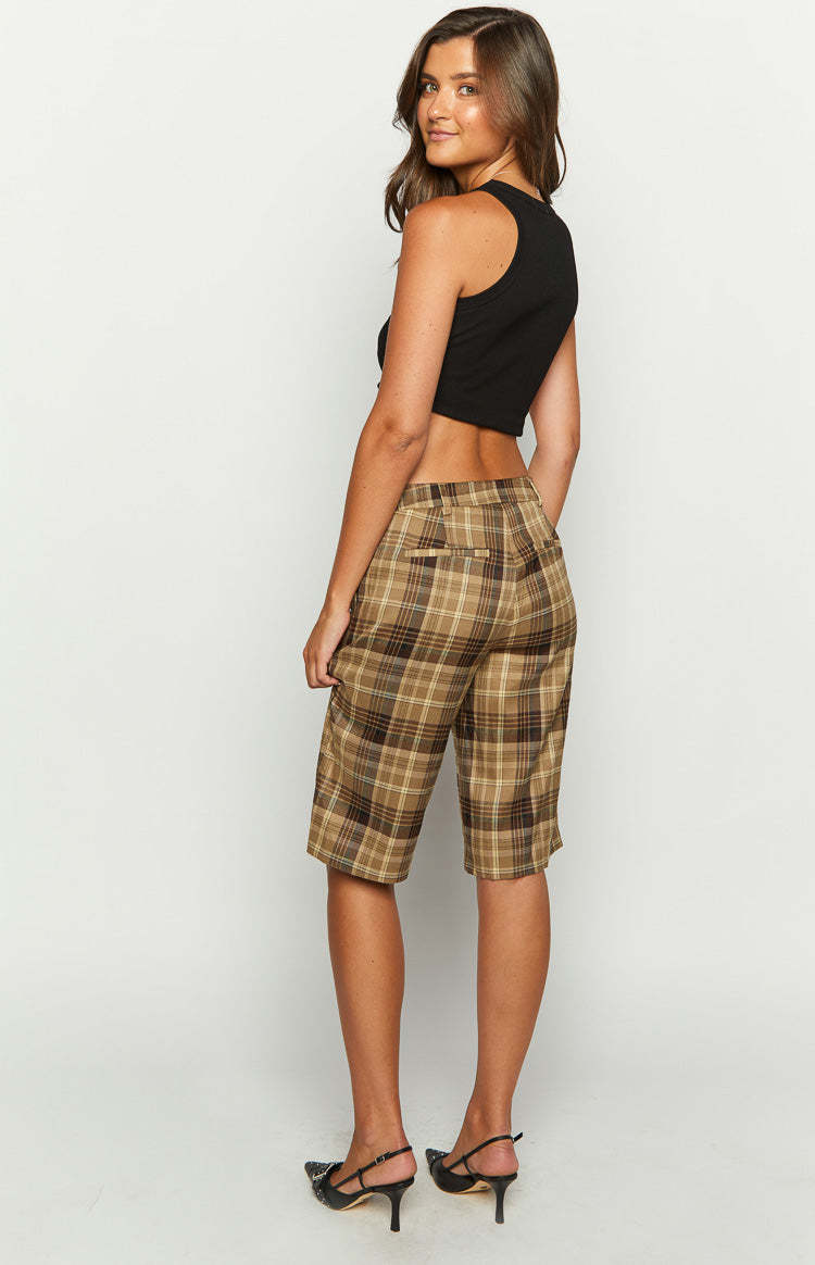 Lioness Kurt Chocolate Check Culottes-Vavasi.All Rights Reserved.