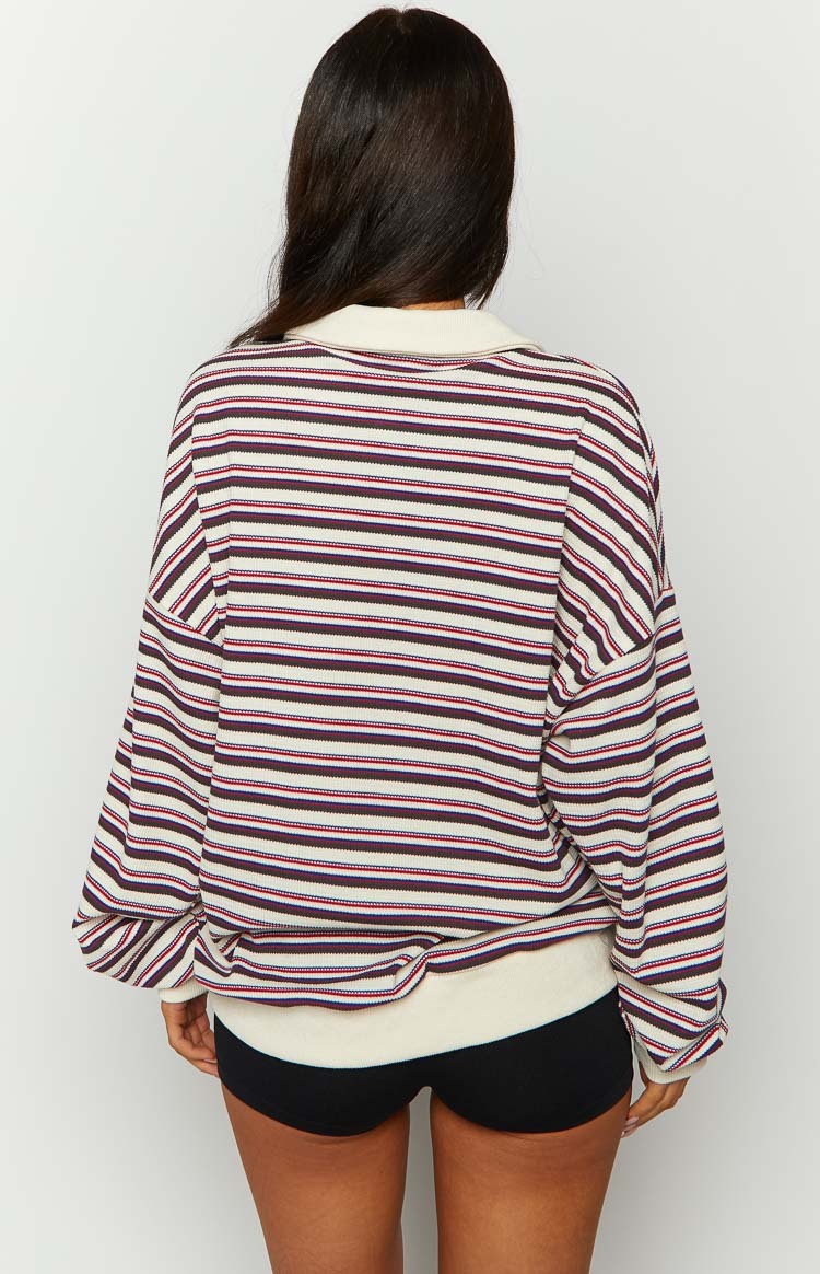 Lioness Porcelain Multi Striped Rugby Jersey-Vavasi.All Rights Reserved.