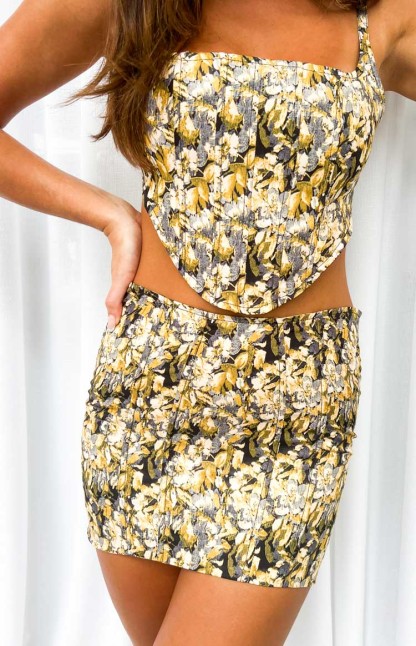 Lioness Venetian 90s Brocade Corset Skirt-Vavasi.All Rights Reserved.
