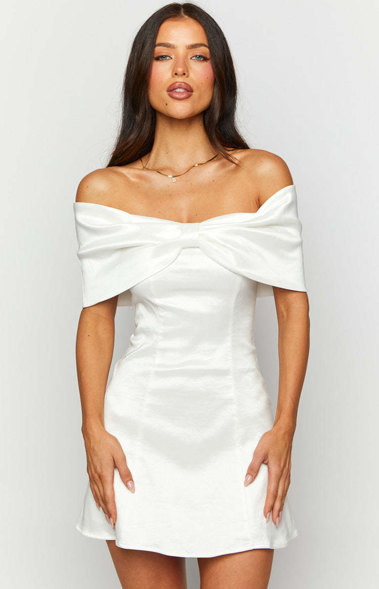 Lissy White Mini Dress-Vavasi.All Rights Reserved.