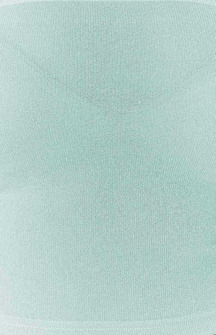 Liv Blue Knit Tube Top-Vavasi.All Rights Reserved.