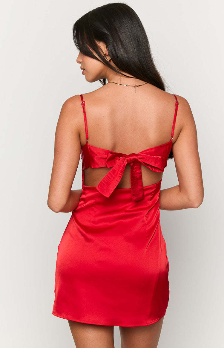 Liz Red Mini Dress-Vavasi.All Rights Reserved.