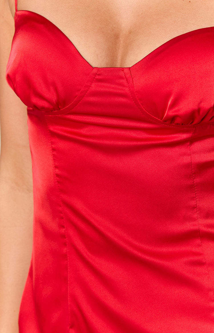 Liz Red Mini Dress-Vavasi.All Rights Reserved.