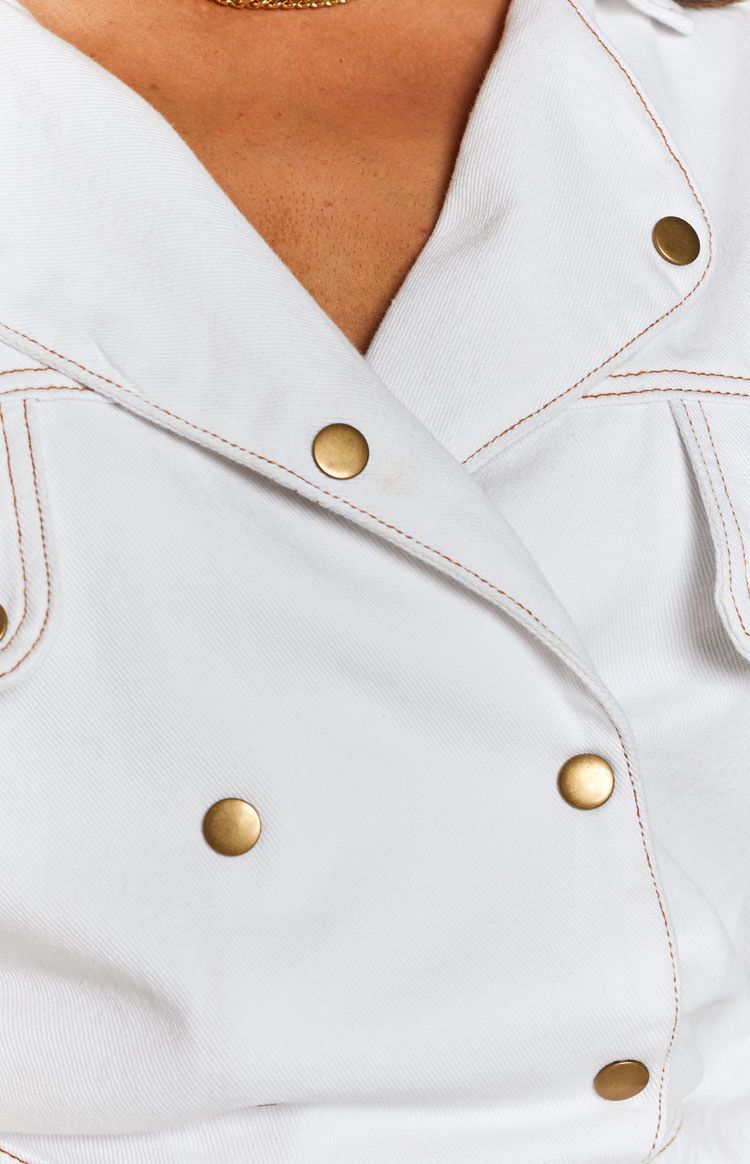 Lizzo Denim Jumpsuit Cream-Vavasi.All Rights Reserved.