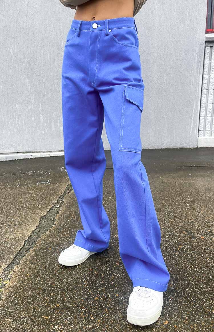 Lolita Blue Contrast Jeans-Vavasi.All Rights Reserved.