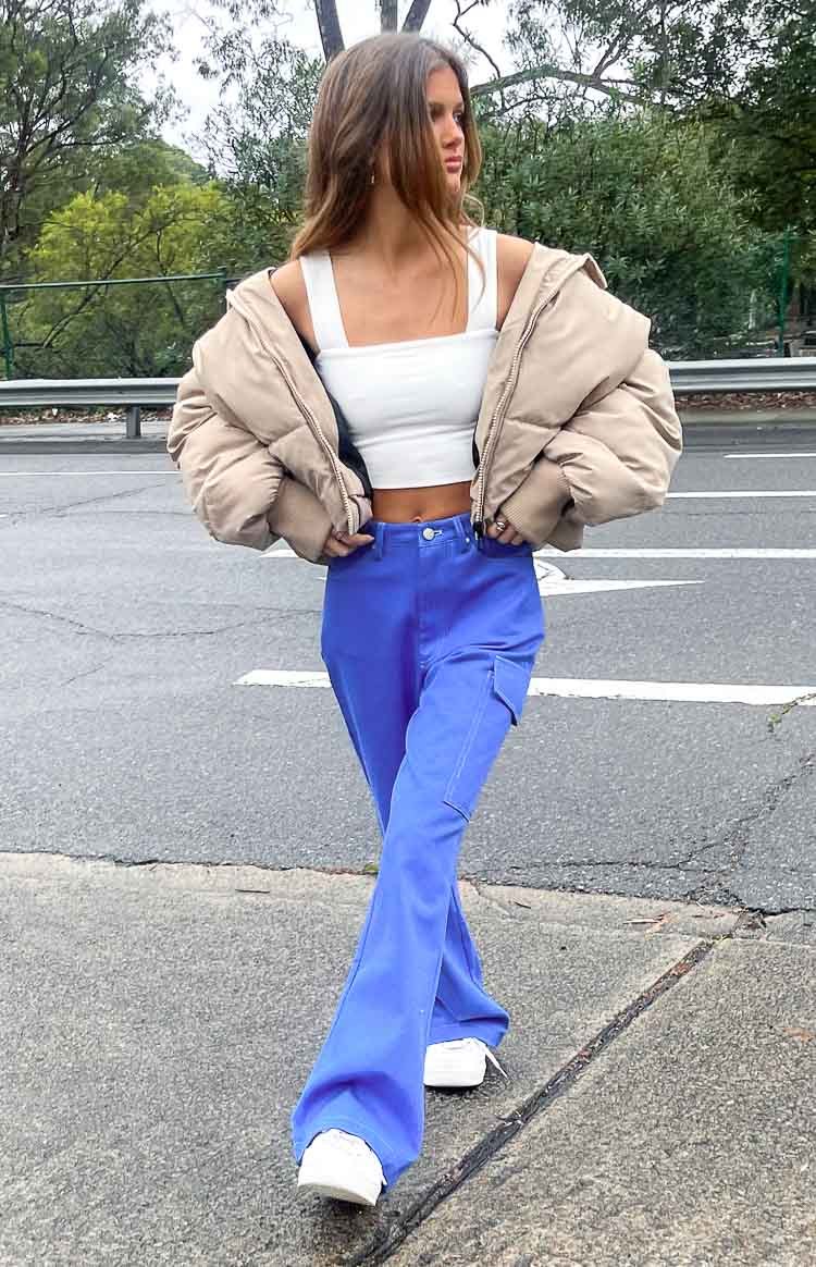 Lolita Blue Contrast Jeans-Vavasi.All Rights Reserved.