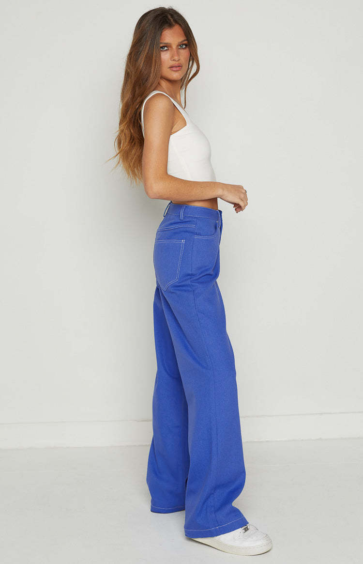 Lolita Blue Contrast Jeans-Vavasi.All Rights Reserved.