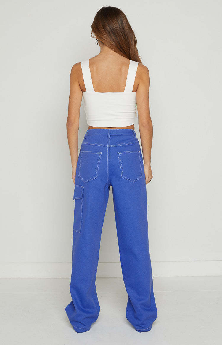 Lolita Blue Contrast Jeans-Vavasi.All Rights Reserved.