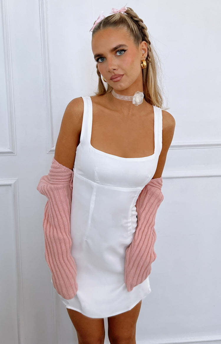 Londyn White Mini Dress-Vavasi.All Rights Reserved.