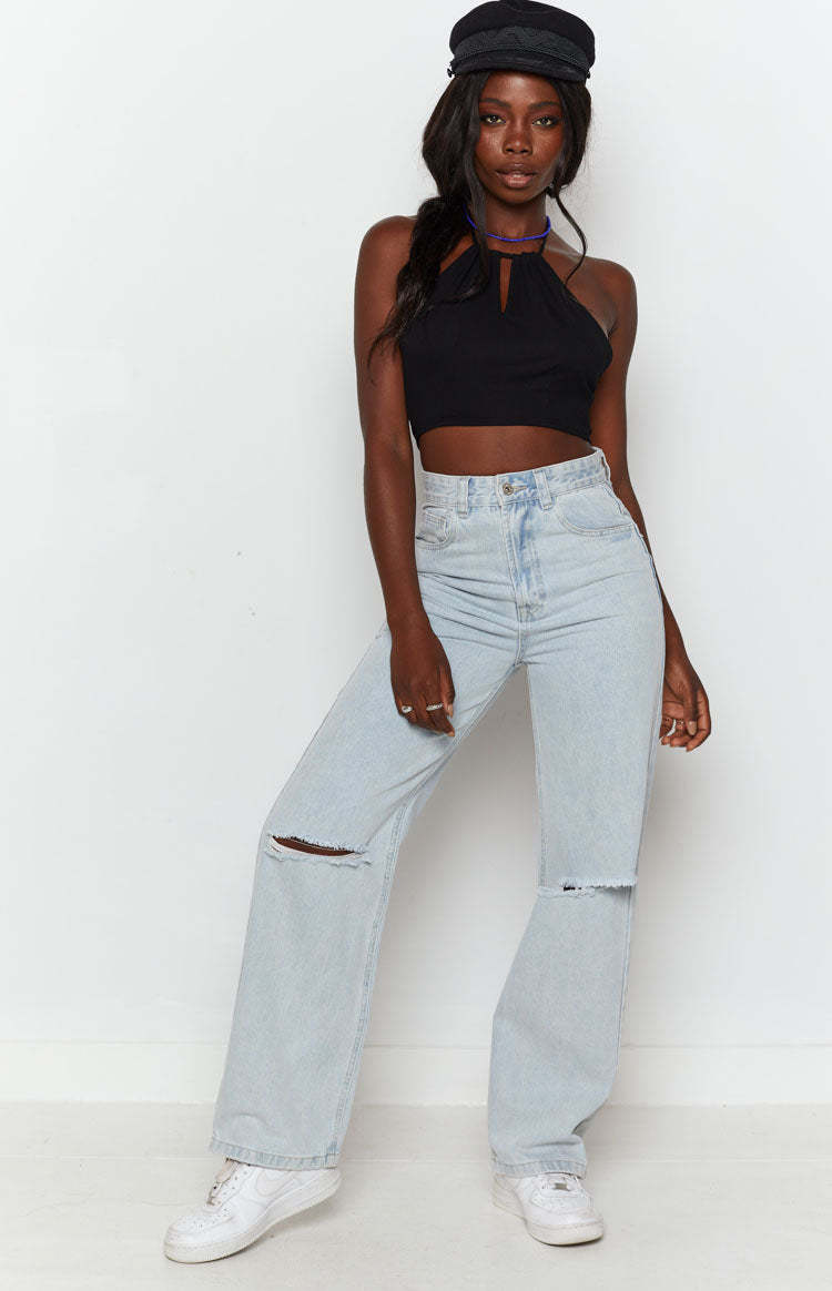Long Island Crop Top Black-Vavasi.All Rights Reserved.