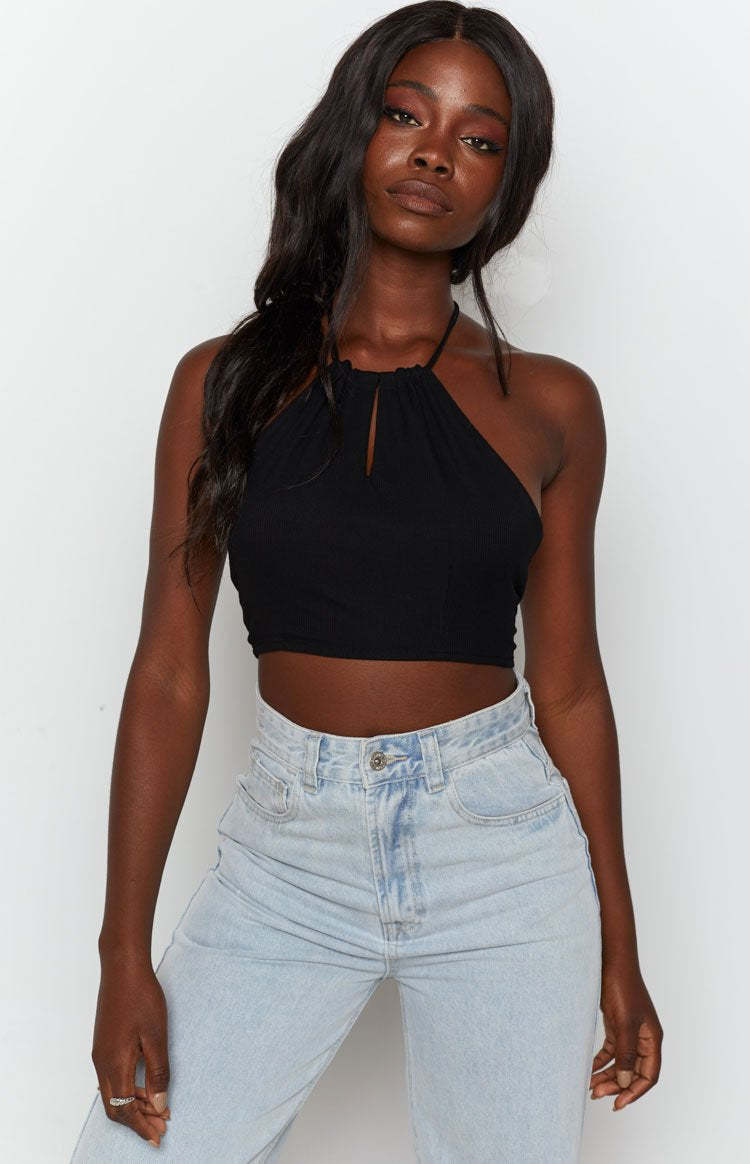 Long Island Crop Top Black-Vavasi.All Rights Reserved.