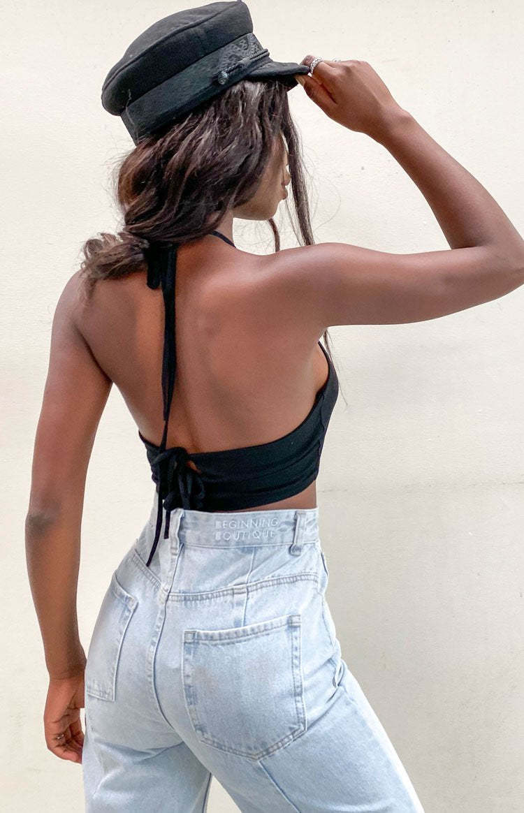 Long Island Crop Top Black-Vavasi.All Rights Reserved.