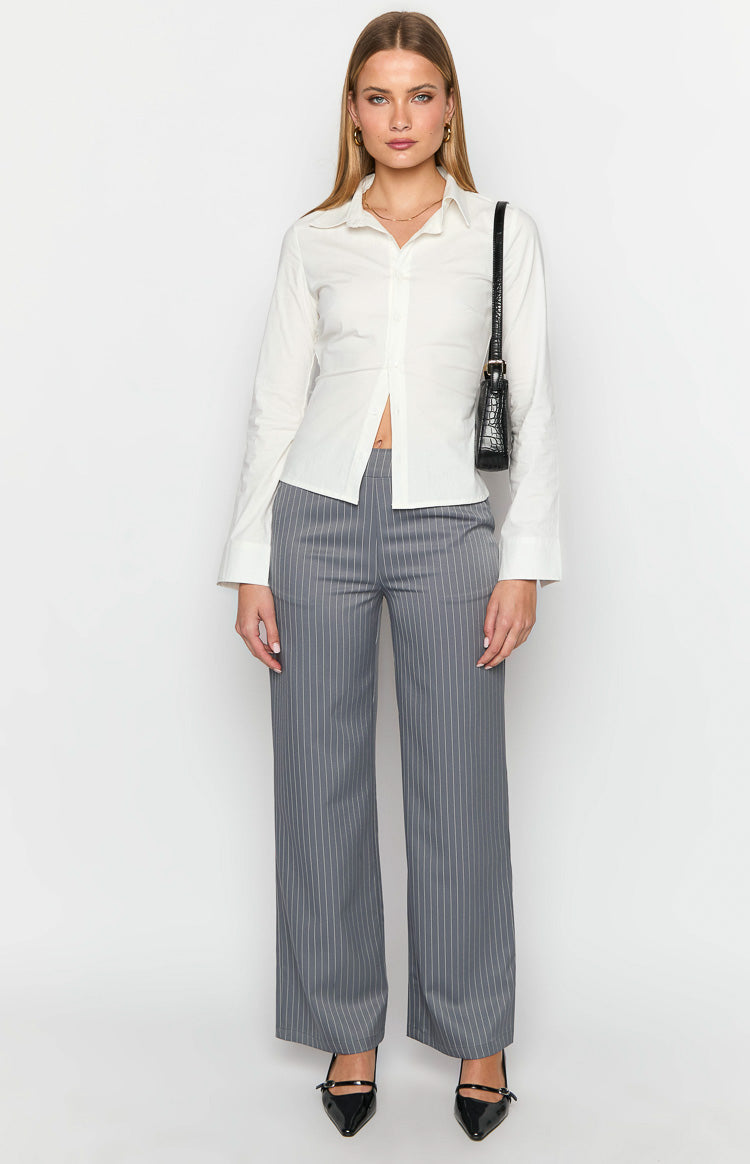 Louis Grey Striped Pants-Vavasi.All Rights Reserved.