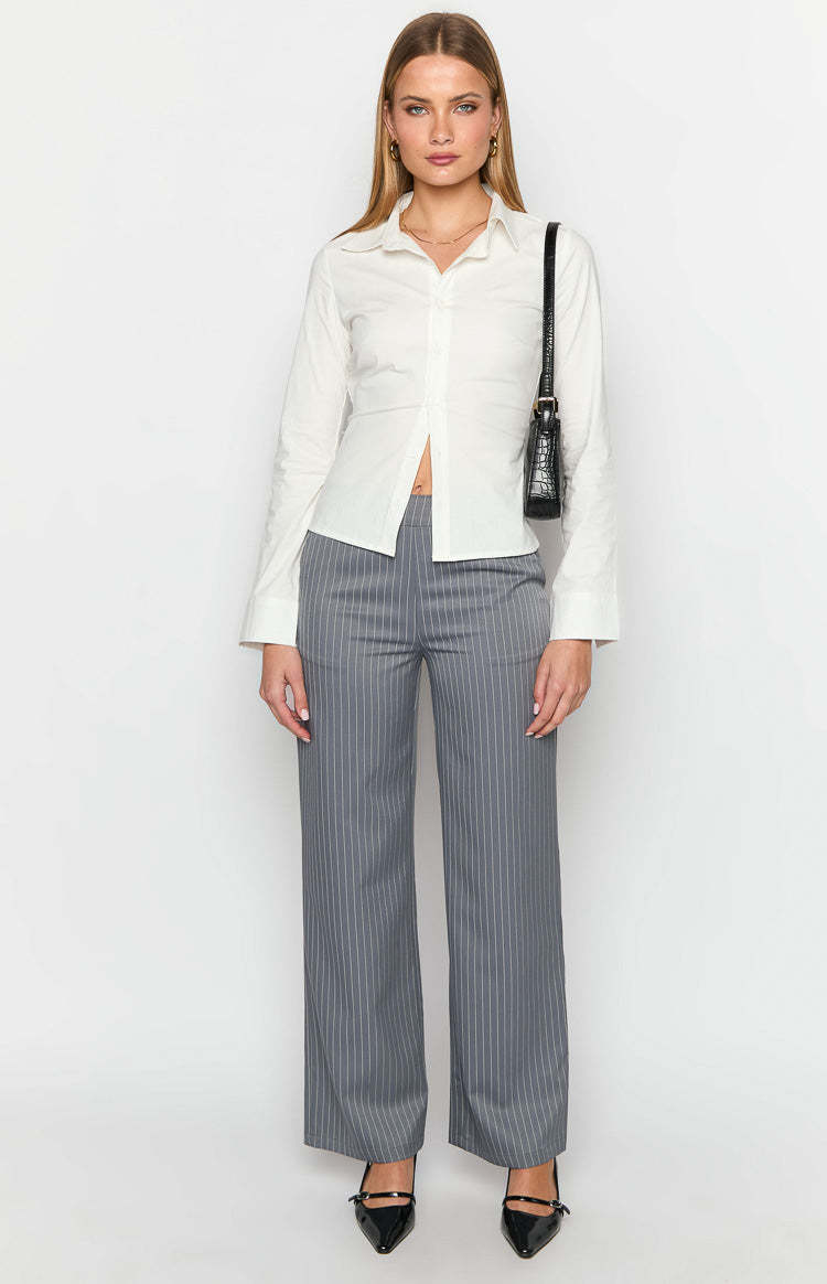 Louis Grey Striped Pants-Vavasi.All Rights Reserved.