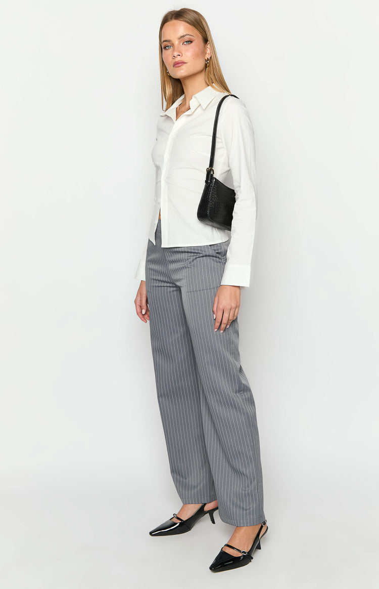Louis Grey Striped Pants-Vavasi.All Rights Reserved.