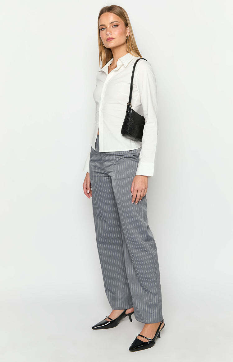 Louis Grey Striped Pants-Vavasi.All Rights Reserved.