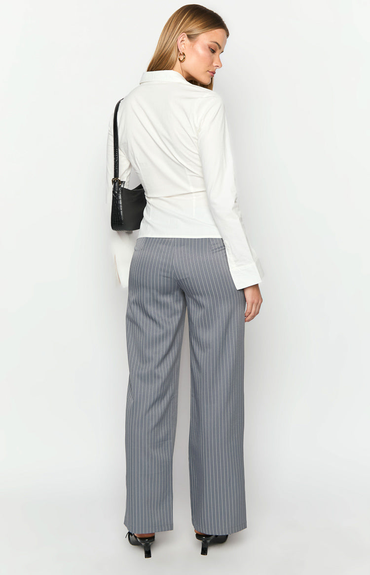 Louis Grey Striped Pants-Vavasi.All Rights Reserved.
