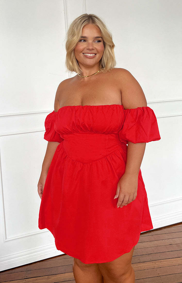 Love Lost Off The Shoulder Red Mini Dress-Vavasi.All Rights Reserved.
