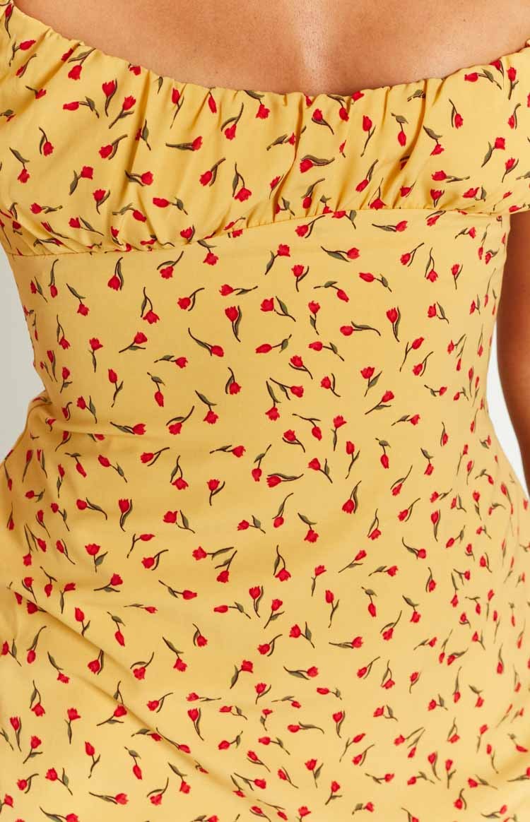 Love & Lust Yellow Floral Cap Sleeve Mini Dress-Vavasi.All Rights Reserved.