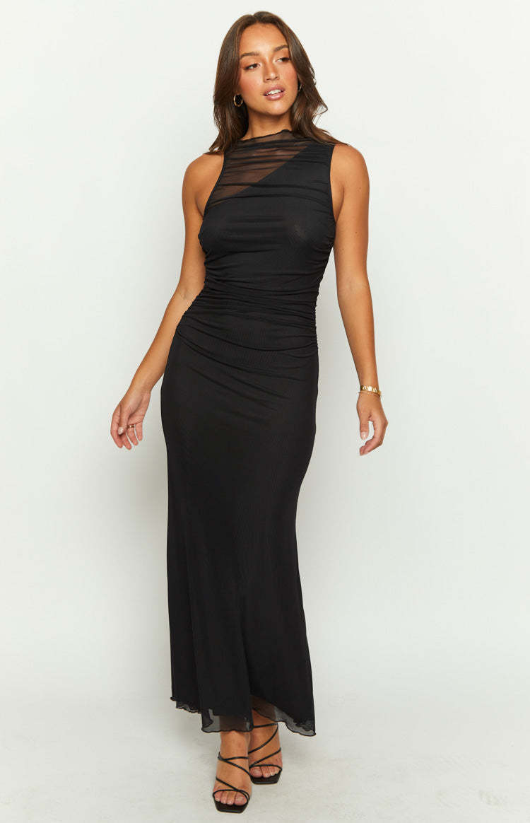 Luca Black Maxi Dress-Vavasi.All Rights Reserved.
