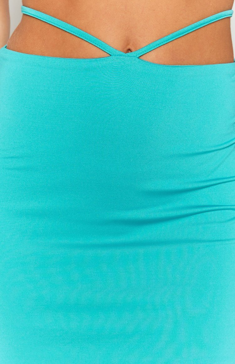 Lucia Mini Skirt Aqua-Vavasi.All Rights Reserved.