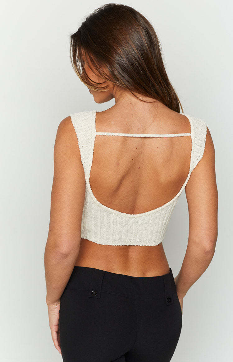 Lucinda Beige Knit Top-Vavasi.All Rights Reserved.