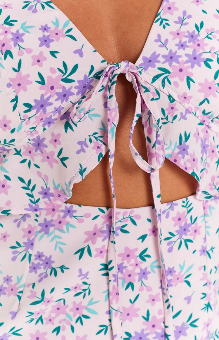 Luelle Lilac Floral Mini Dress-Vavasi.All Rights Reserved.