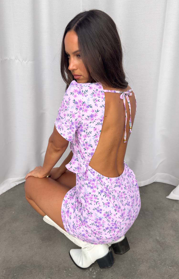Luelle Lilac Floral Mini Dress-Vavasi.All Rights Reserved.