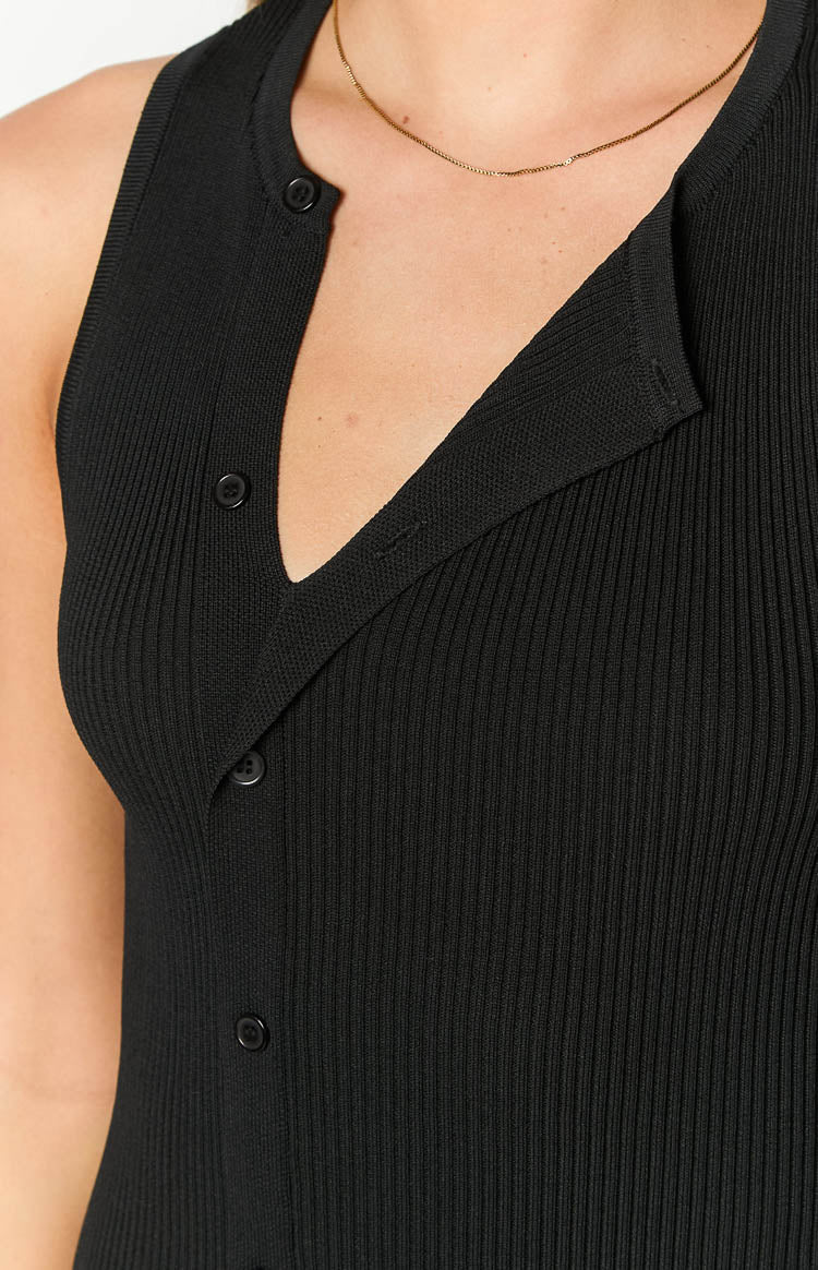 Lumi Black Button Up Mini Dress-Vavasi.All Rights Reserved.