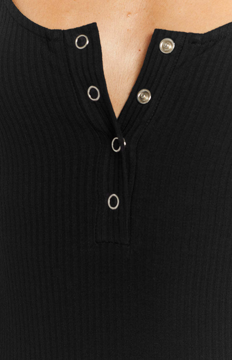Lunar Black Long Sleeve Bodysuit-Vavasi.All Rights Reserved.