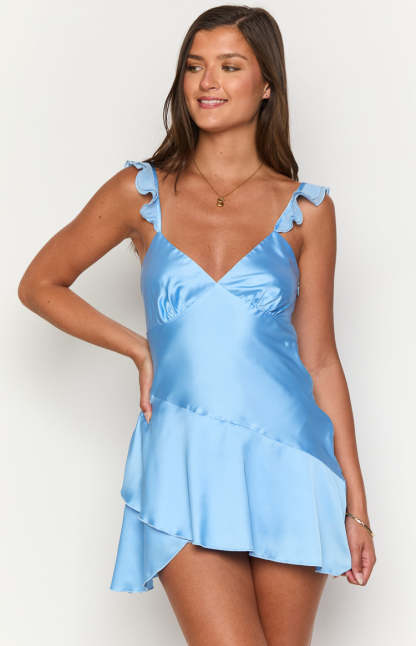 Mabel Blue Mini Dress-Vavasi.All Rights Reserved.