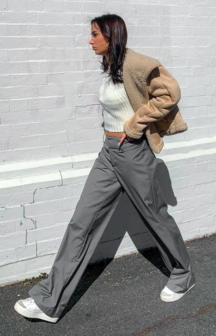 Maeve Grey Pants-Vavasi.All Rights Reserved.