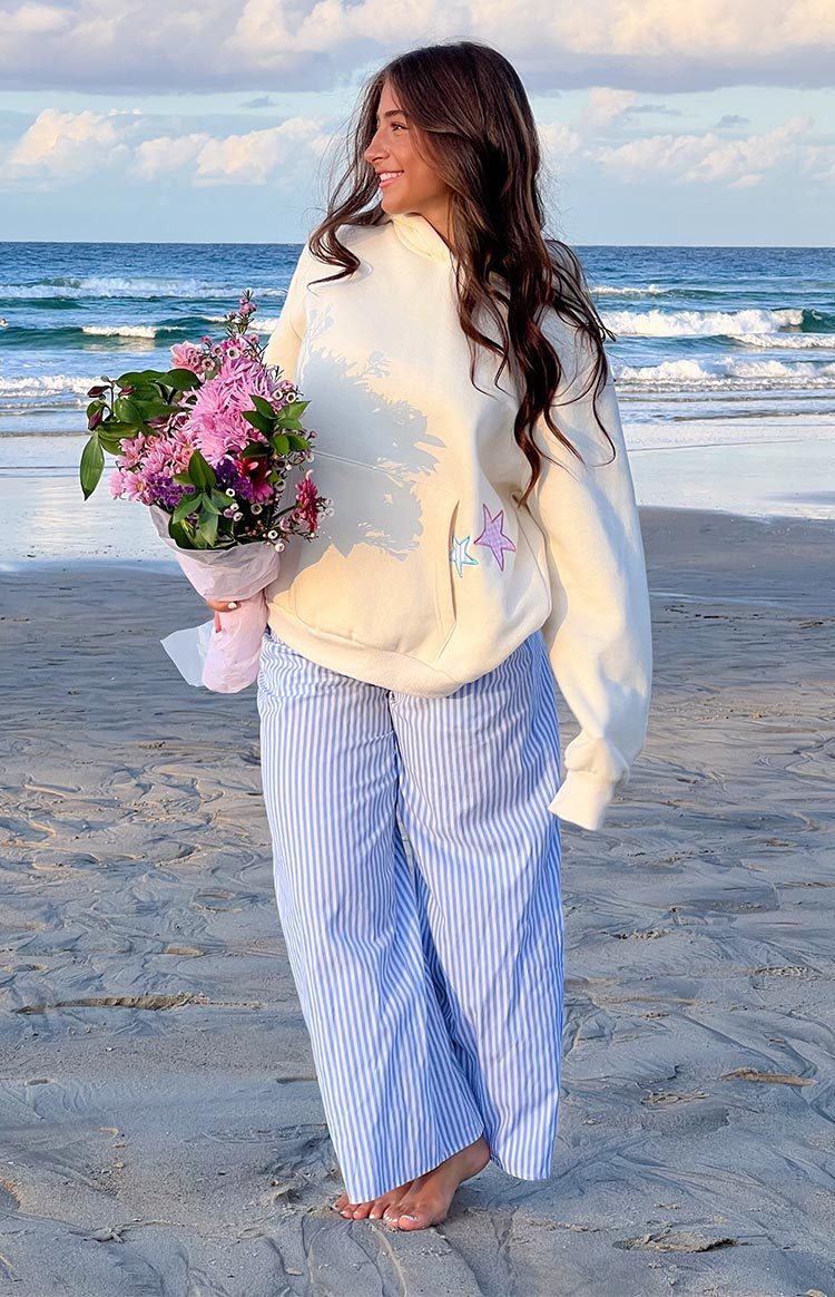 Mahalia Light Blue Stripe Pants-Vavasi.All Rights Reserved.