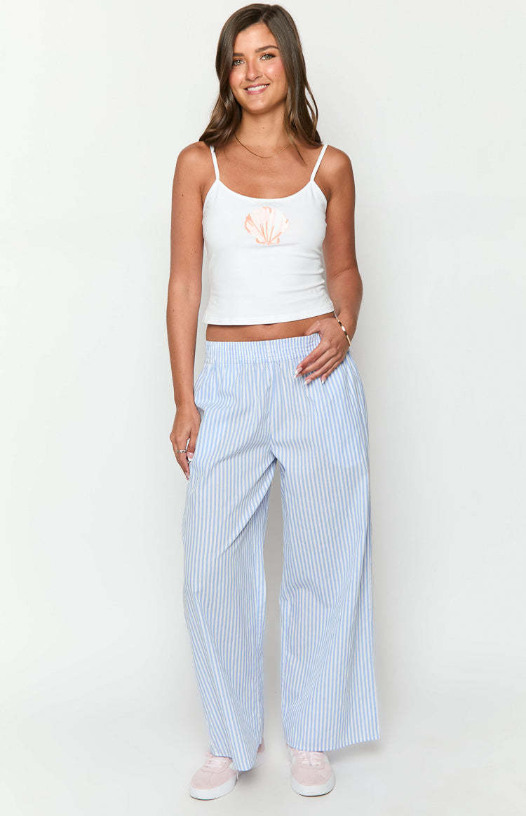 Mahalia Light Blue Stripe Pants-Vavasi.All Rights Reserved.