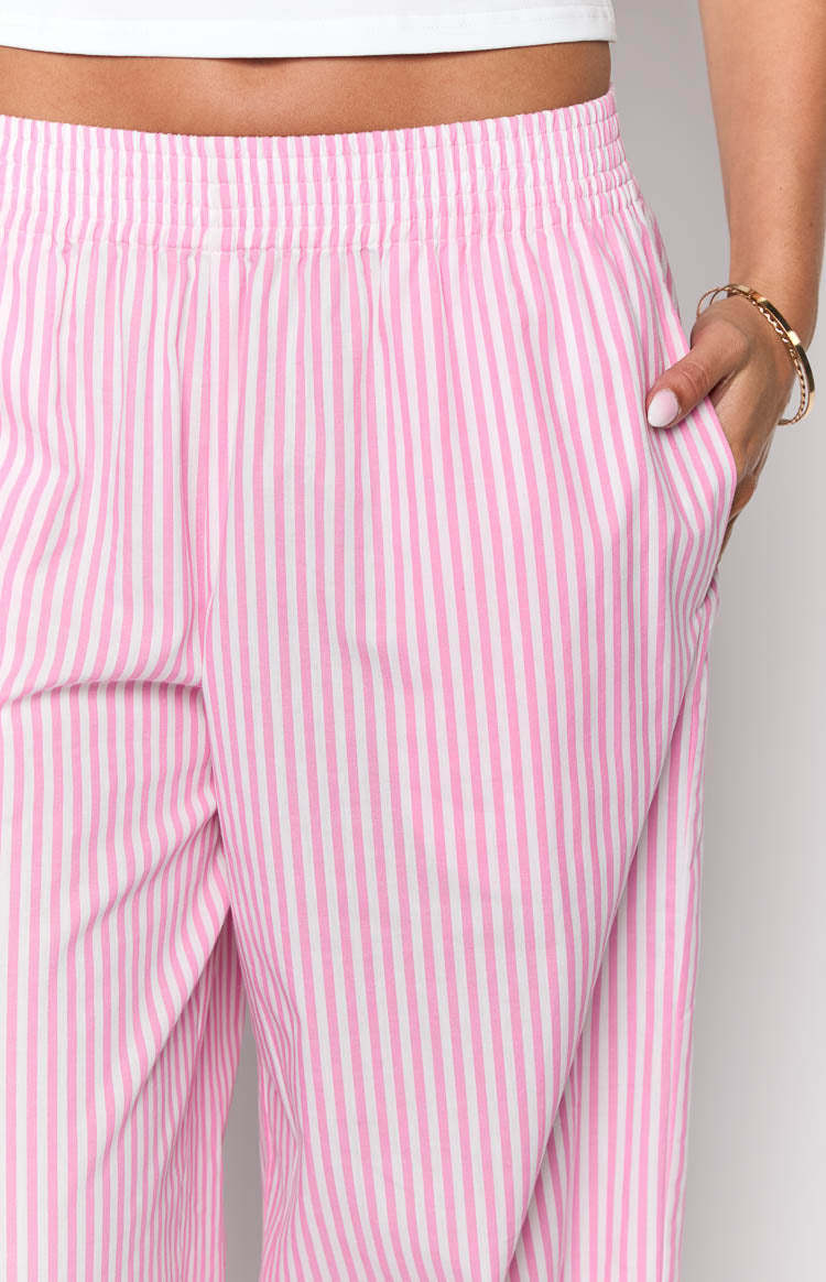 Mahalia Pink Stripe Pants-Vavasi.All Rights Reserved.