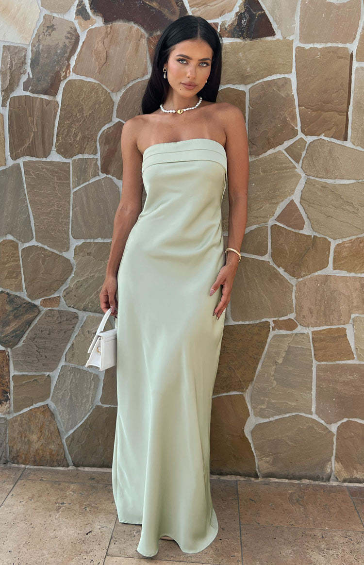 Maiah Sage Maxi Dress-Vavasi.All Rights Reserved.