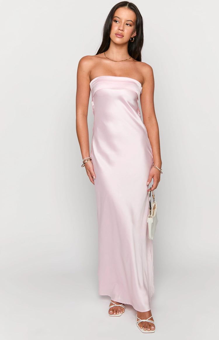 Maiah Light Pink Maxi Dress-Vavasi.All Rights Reserved.