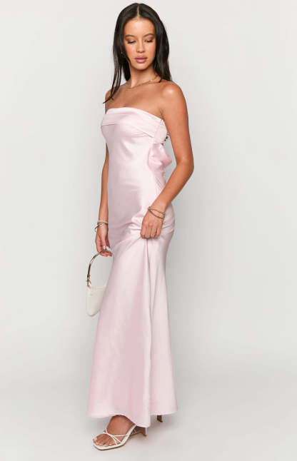 Maiah Light Pink Maxi Dress-Vavasi.All Rights Reserved.