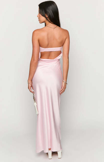 Maiah Light Pink Maxi Dress-Vavasi.All Rights Reserved.