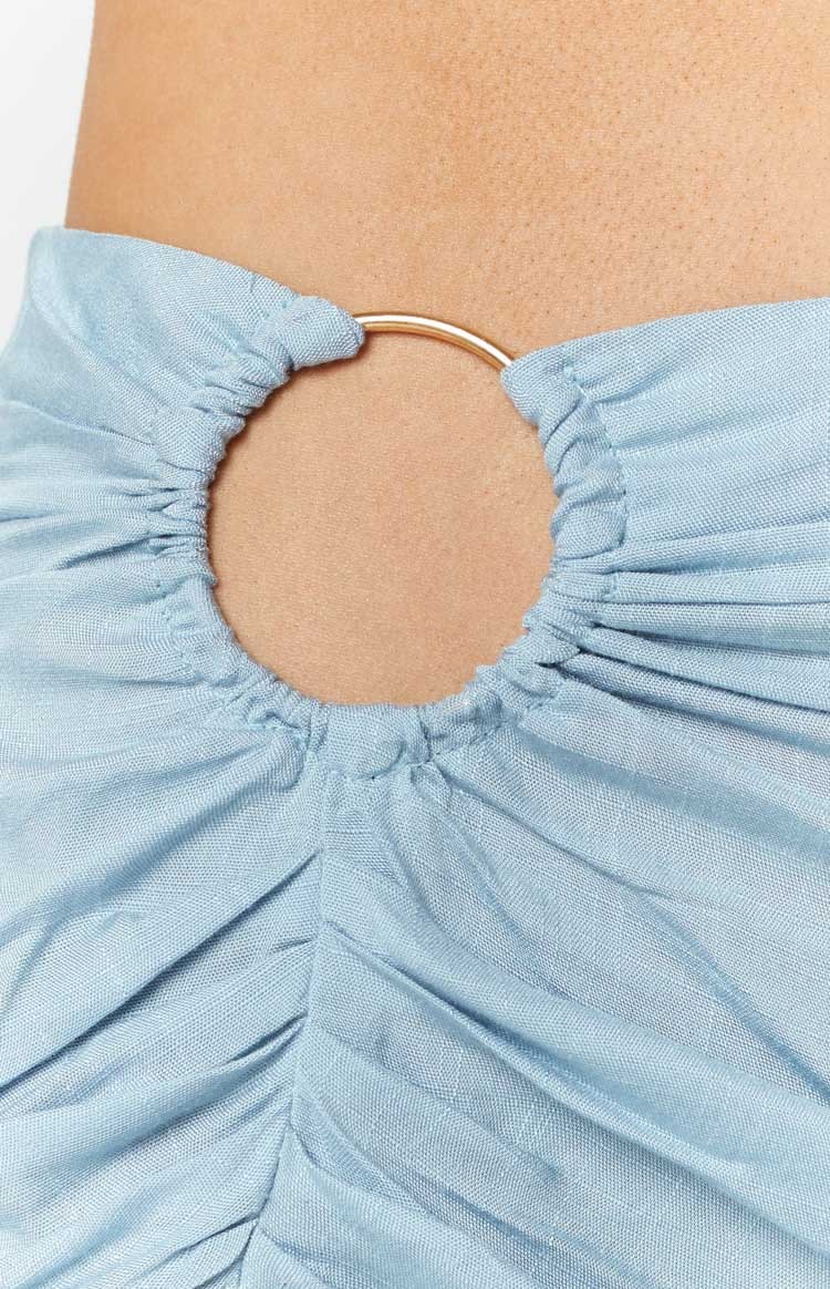 Malaney Blue Mini Skirt-Vavasi.All Rights Reserved.