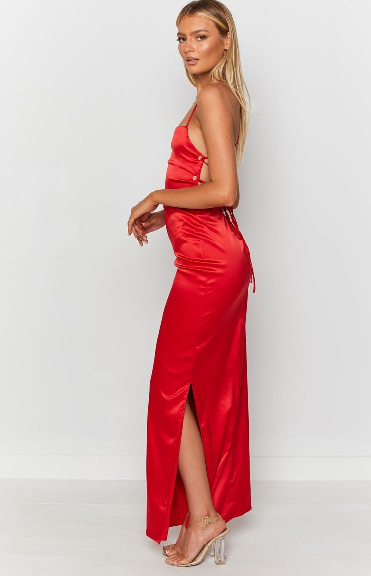 Manhattan Slip Formal Dress Cherry-Vavasi.All Rights Reserved.
