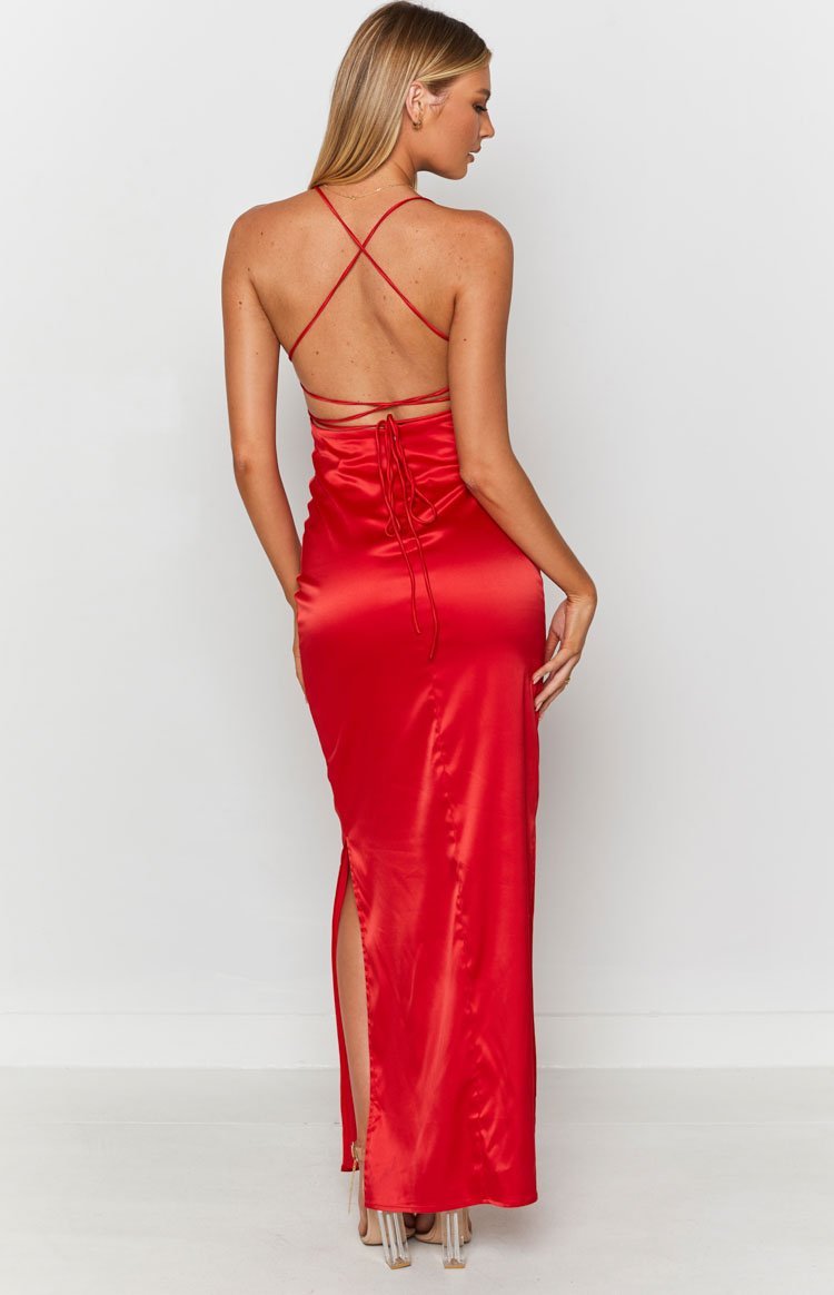 Manhattan Slip Formal Dress Cherry-Vavasi.All Rights Reserved.